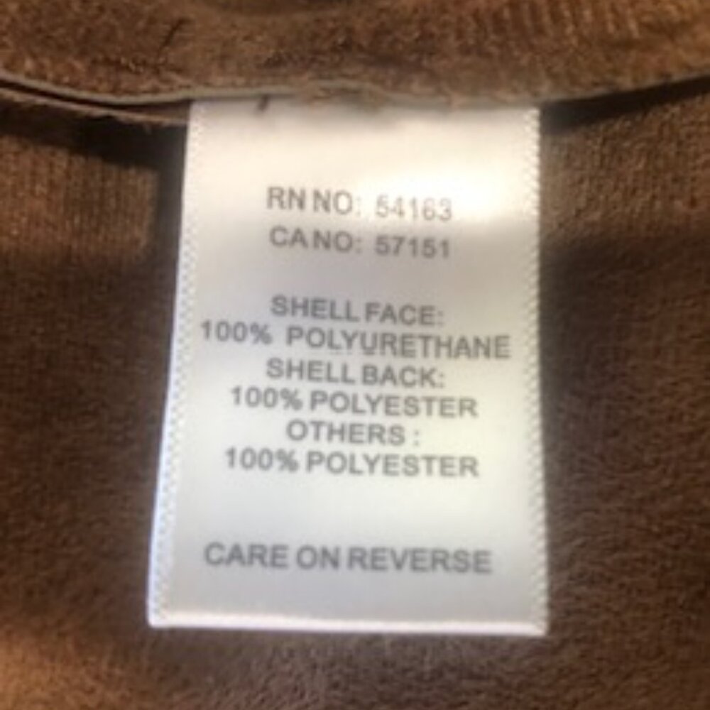 Faux leather sleeveless style coat - Picture 6 of 7